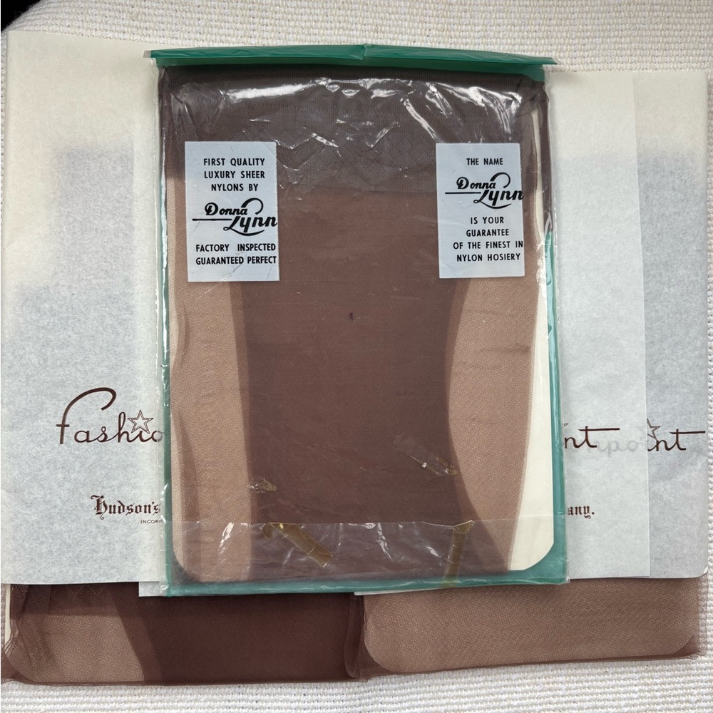3 Pair Vintage Nylons Fashion Point and Denna Lynn Brand